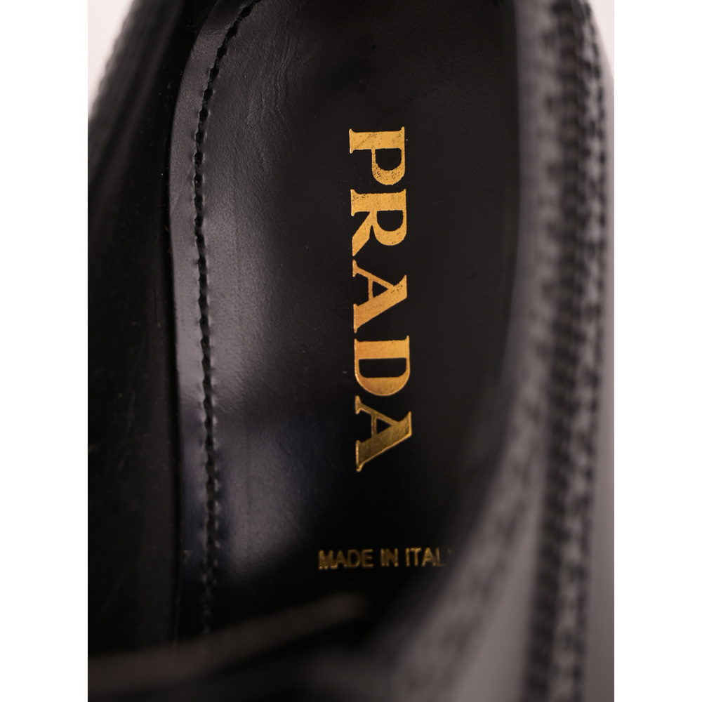 Excellent Prada Leather Shoes Combined Color Size 36.5 with Platform Sole - Picture 7 of 7